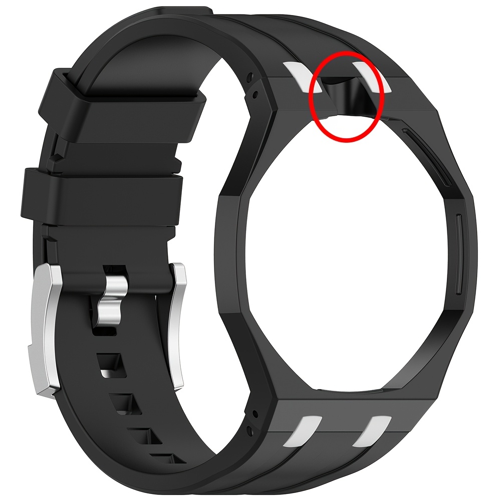 TEMU Kit de modificación FEIZLINDAO para correa de reloj + de de PC para AP para Swatch , accesorios de correa con parachoques y cubierta de silicona