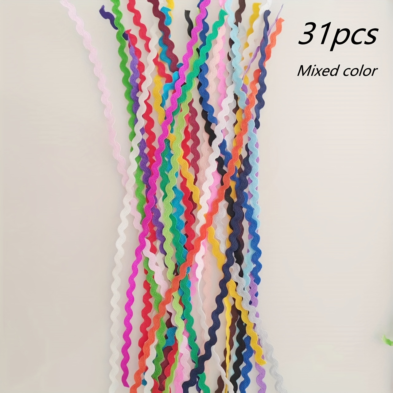 TEMU Encaje Ondulado de 31 piezas / 62 piezas, Encaje con Cintas Coloridas, Adecuado para Decoración del Hogar, Decoración de Regalos Festivos,
