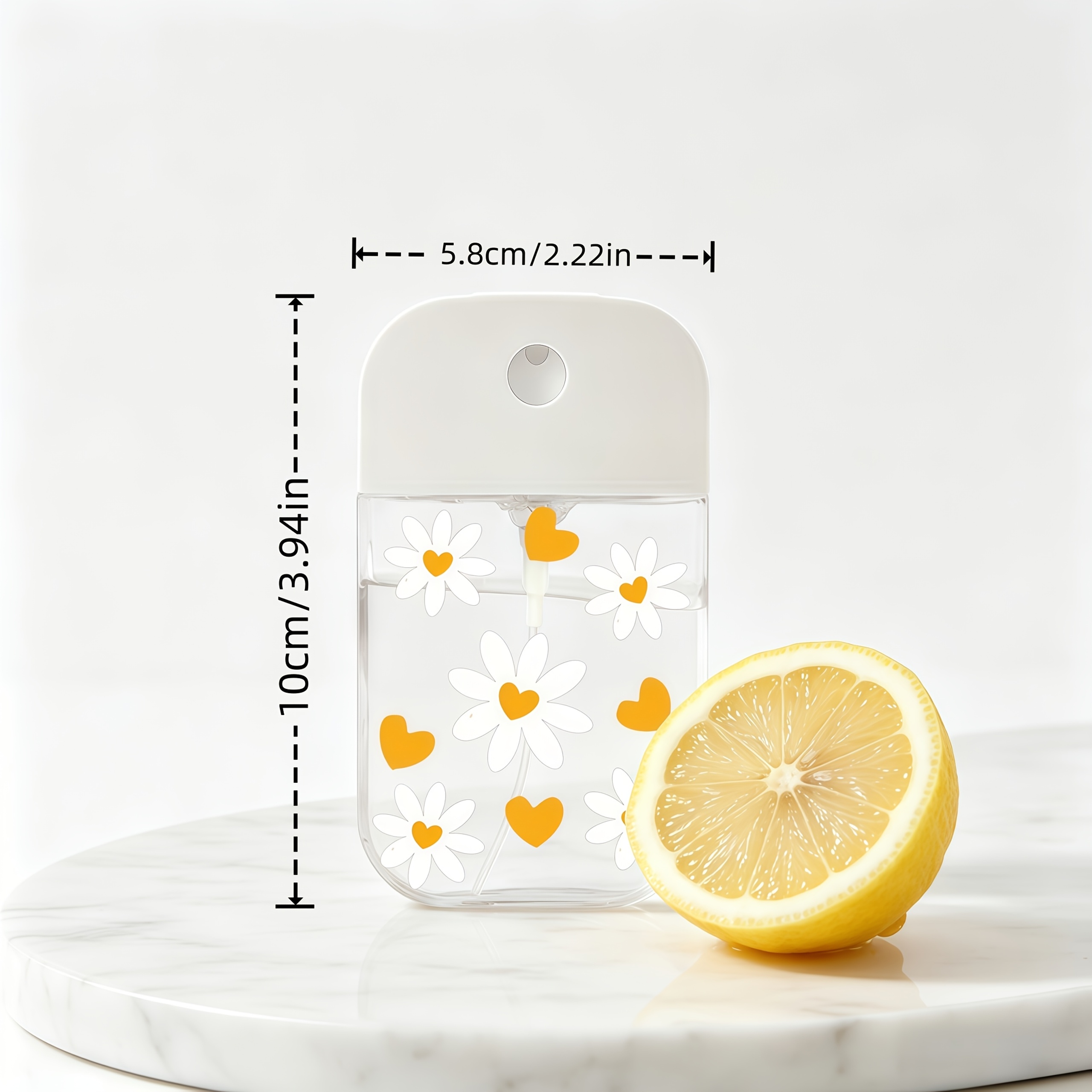 Daisy Print Spray Bottle, Women's Portable Mini Atomizer 50ml Transparent Dispenser Bottle, Travel And , Makeup Moisturizing Container, Birthday Gift For