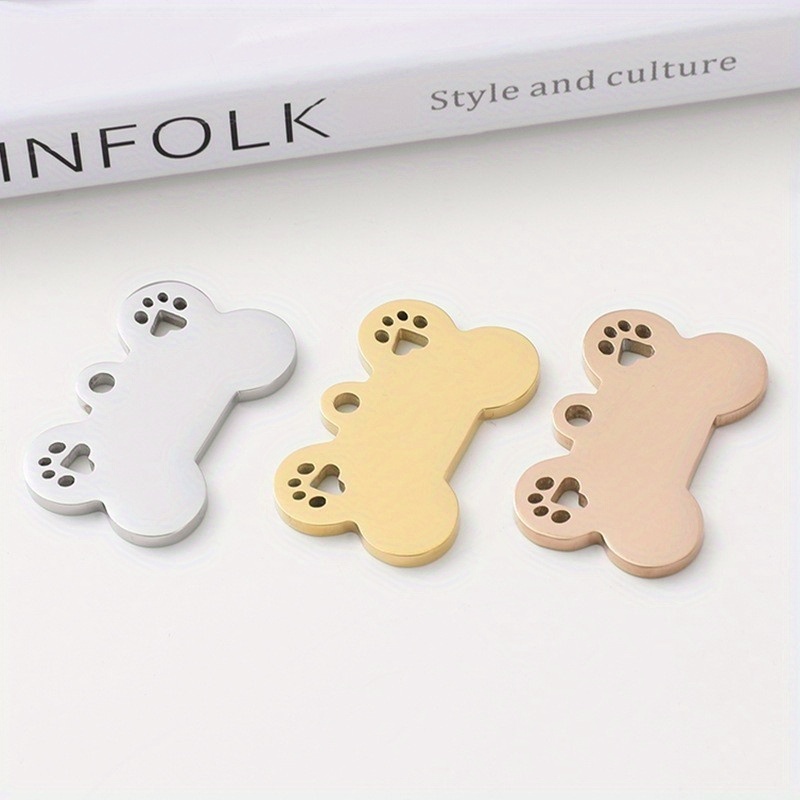 hollow dog claws golden and silver customizable pet listing cats and dogs birthday   cards anti lost   nameplates Product details 1