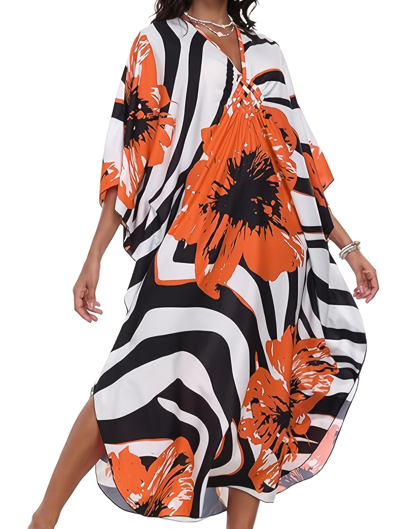 plus size vacation beach dresses sold on Temu United States