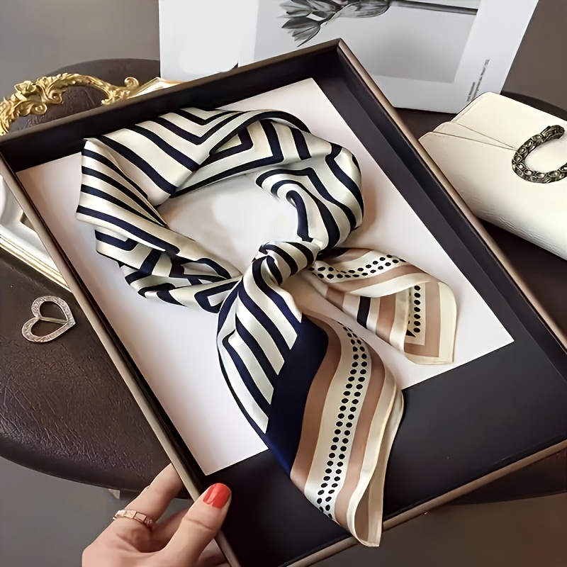 TEMU Pañuelo cuadrado a cuadros con en Y de estilo bohemio, , chal pequeño, pañuelo para la cabeza para sombrear para mujer