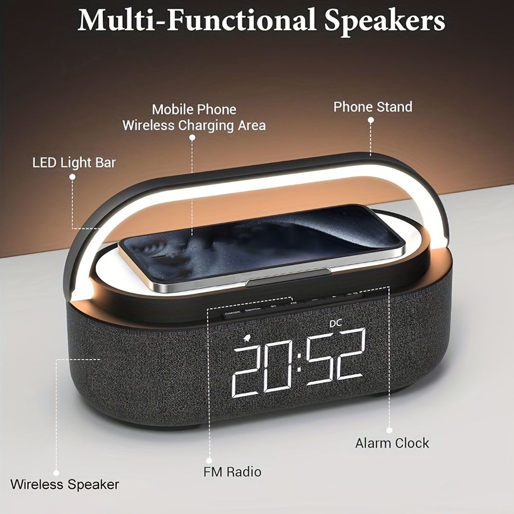 Charging Pad Digital Clock Goodmans Alarm Clock With Qi Wireless