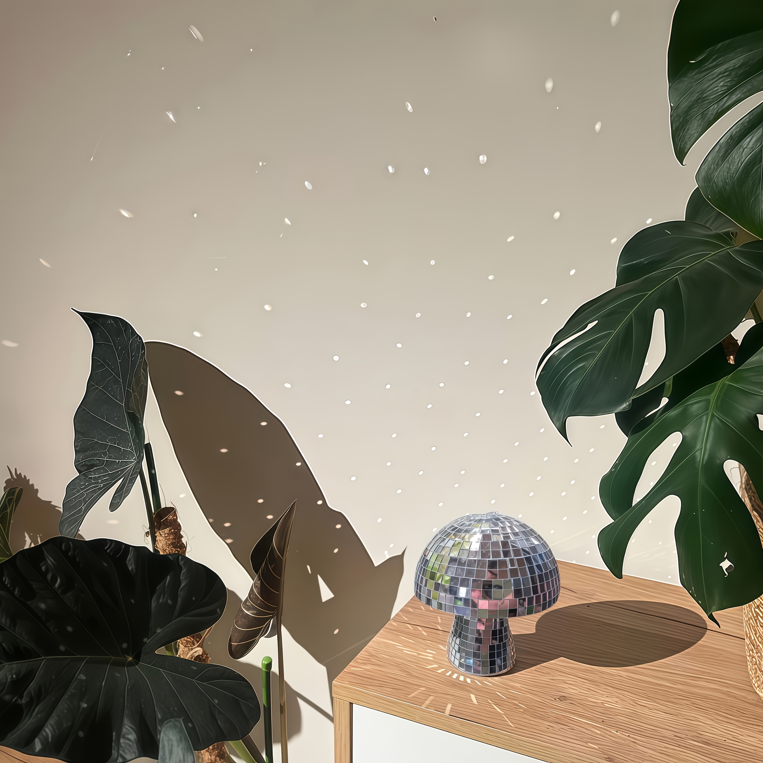 TEMU 1pc Disco Mushroom Mini Decorative Mirror Ball - Suitable For Y2k Style, Soft And Comfortable Room Decoration, Room Decor, Gifting Photo Props,