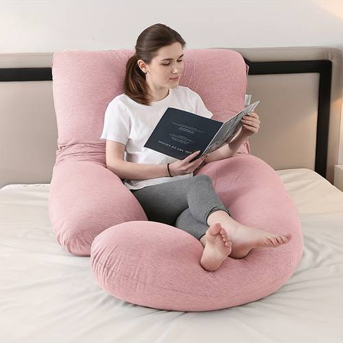 62 inch u shape pregnancy maternity pillow for full body support lightweight medium soft for removable washable velvet cover ideal for expecting mothers dream