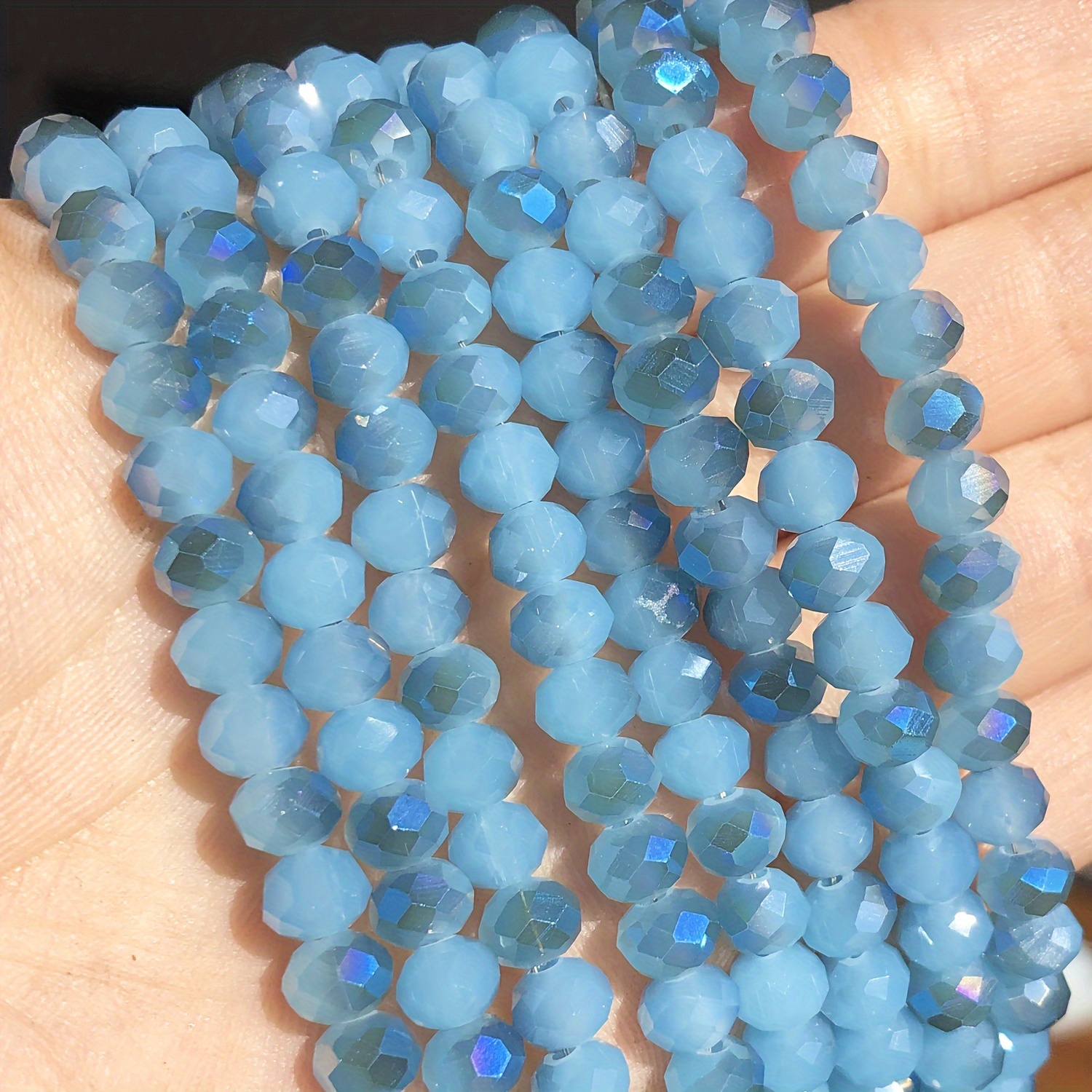 

Lake Blue Faceted Austrian Crystal Glass Beads - 136/129/91/68 Pcs. - Diy Jewelry Making - Earrings, Bracelets, Necklaces - 3-4-6-8mm Sizes