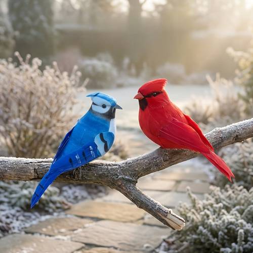 a pair of gorgeous and luxurious artificial ornaments decorative hanging decor in a red and blue set suitable for indoor outdoor decoration including indoor living room home decor and outdoor courtyard decoration