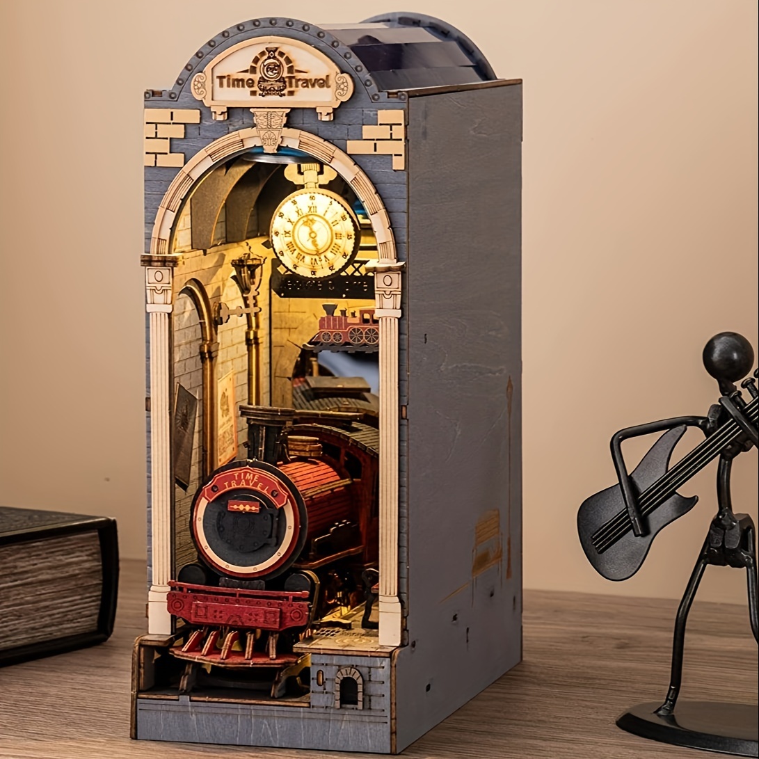 Robotime, Dollhouse , Book Nook Kit, Diy Wooden Miniature House Model, Vintage Handmade Decor, Creative Holiday Gift For 14+