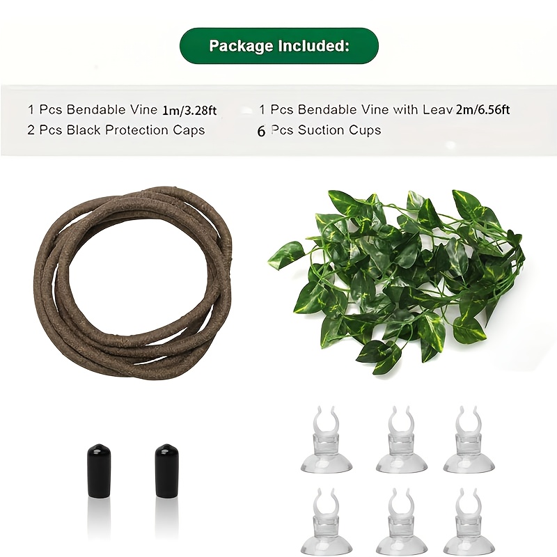 Image of 1pc Set Of Reptile Vines, Flexible Jungle Climbers, Long Vine Habitat Decoration, Suitable For Climbing, Small , , Lizards, Geckos (thin Vines)