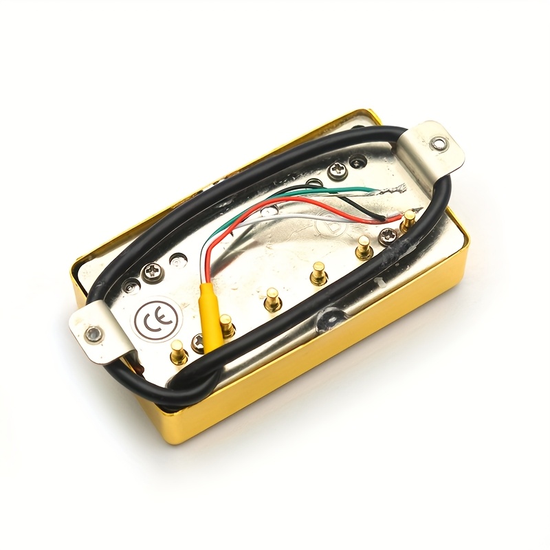 Alnico 2 Double Coil Guitar Pickups with 4 Wire Coils, Featuring 7. 5K/8. 6K/15K Coil Splits with Copper Sleeves, Alnico 2 Pickups (Suitable for LP Guitars) with Golden Plating., Studio Guitar Equipment, Live Performance Pickups, Vintage Humbucker