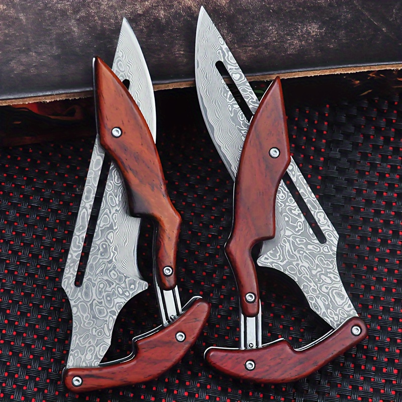 

1pc New Camping Mountain Fishing Deformation High Hardness Sharp Fruit Knife Portable Survival Knife Tactical Knife Edc