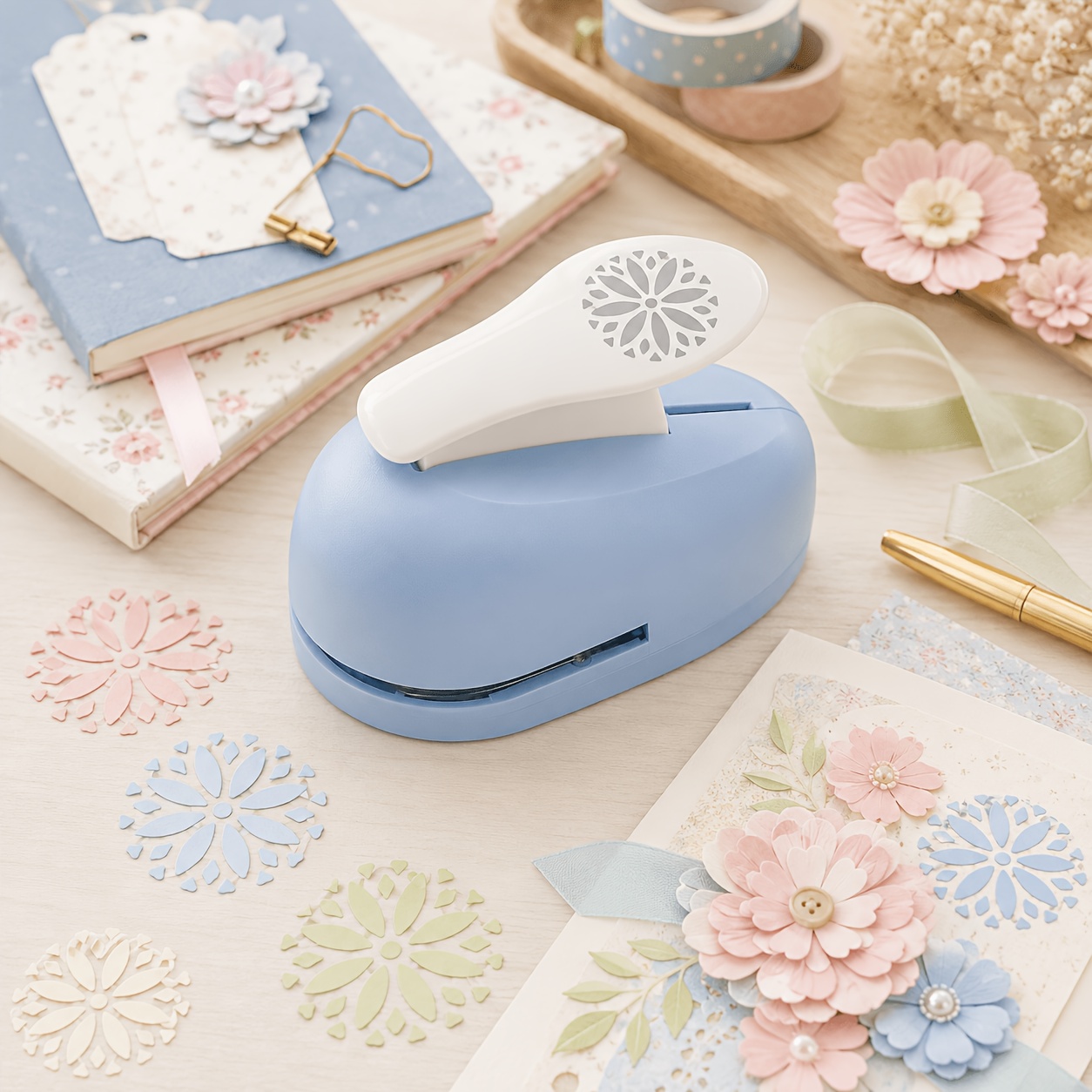 TEMU Decorative Shape Paper Punch, Effort-saving Craft Lever Punch For Scrapbooking, Card Making, Journaling, Gift Tags, Greeting Cards, And Paper