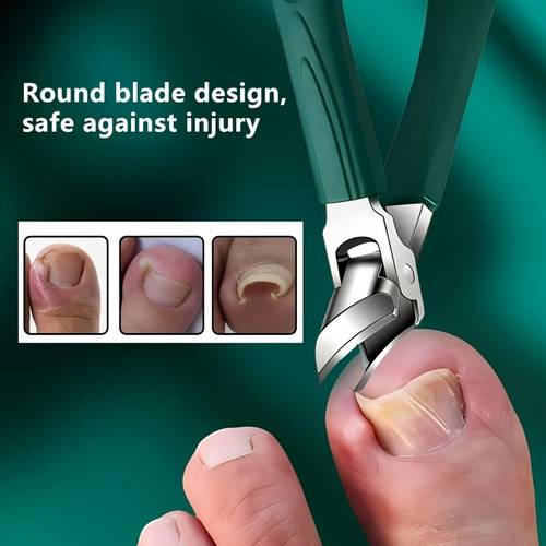 for thick and ingrown nails ergonomic thick nail and toenail care tools stainless steel precision manicure set with angled blade tip safety guard and suitable for elderly nail care green suitable for mothers day fathers day