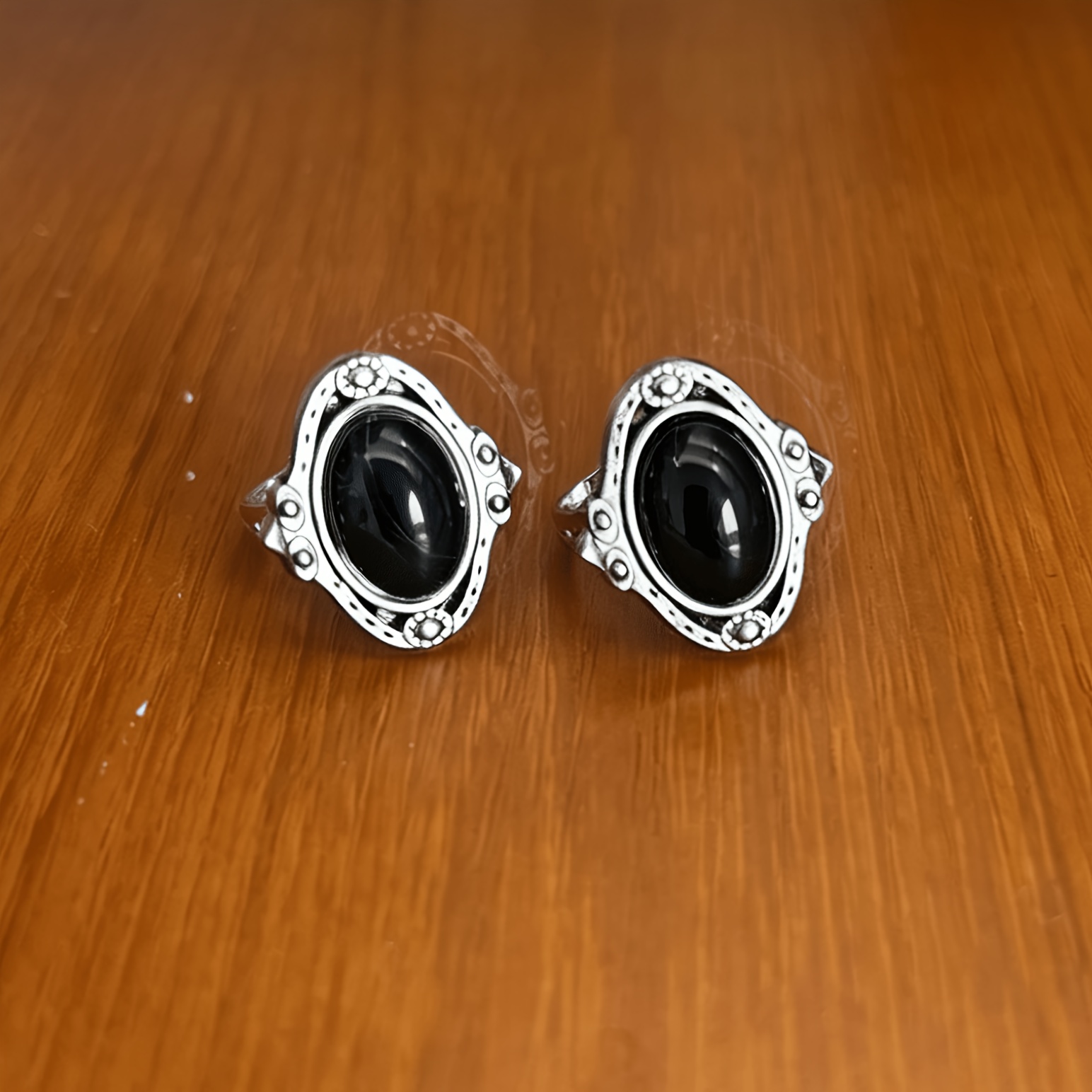 TEMU 2pcs Vintage Distressed Thermochromic Open Rings, Niche Temperature-sensitive For And Couples