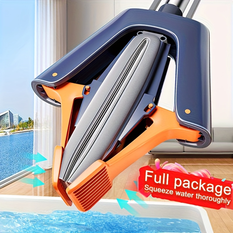 1Set, Double-Fold Sponge Mop, with Total 2Heads & 1Mop Hooks,... product image 4