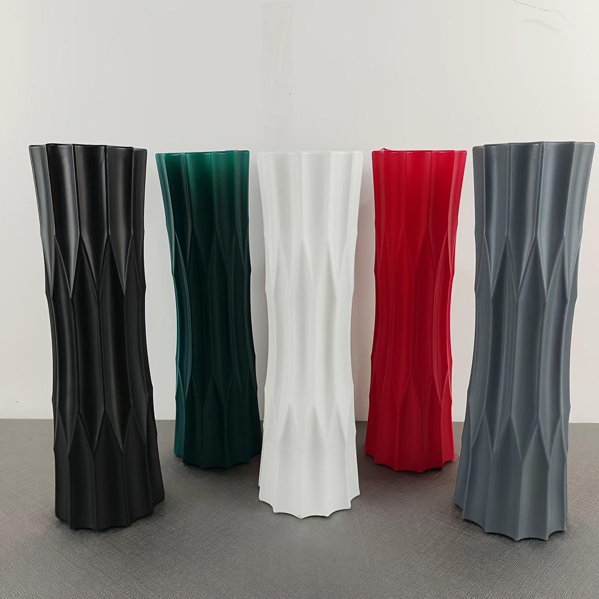 

Elegant Ceramic-look Plastic Vase - Perfect For Hydroponics & Flower Arrangements, Ideal For Home Decor