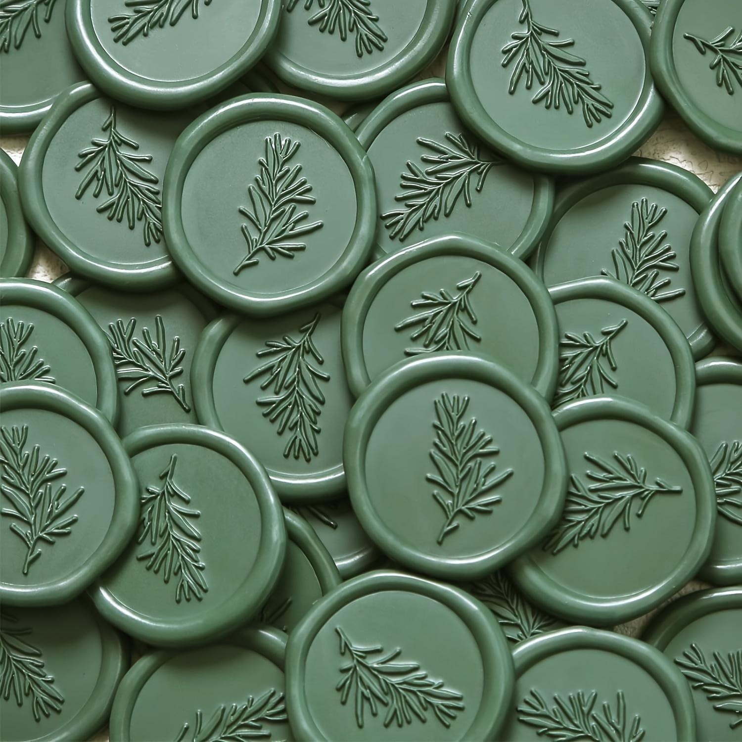 

[customer ] 30pcs Olive Green Wax Seal Stickers - Self-adhesive, Wedding Invitations & Gift Wrapping