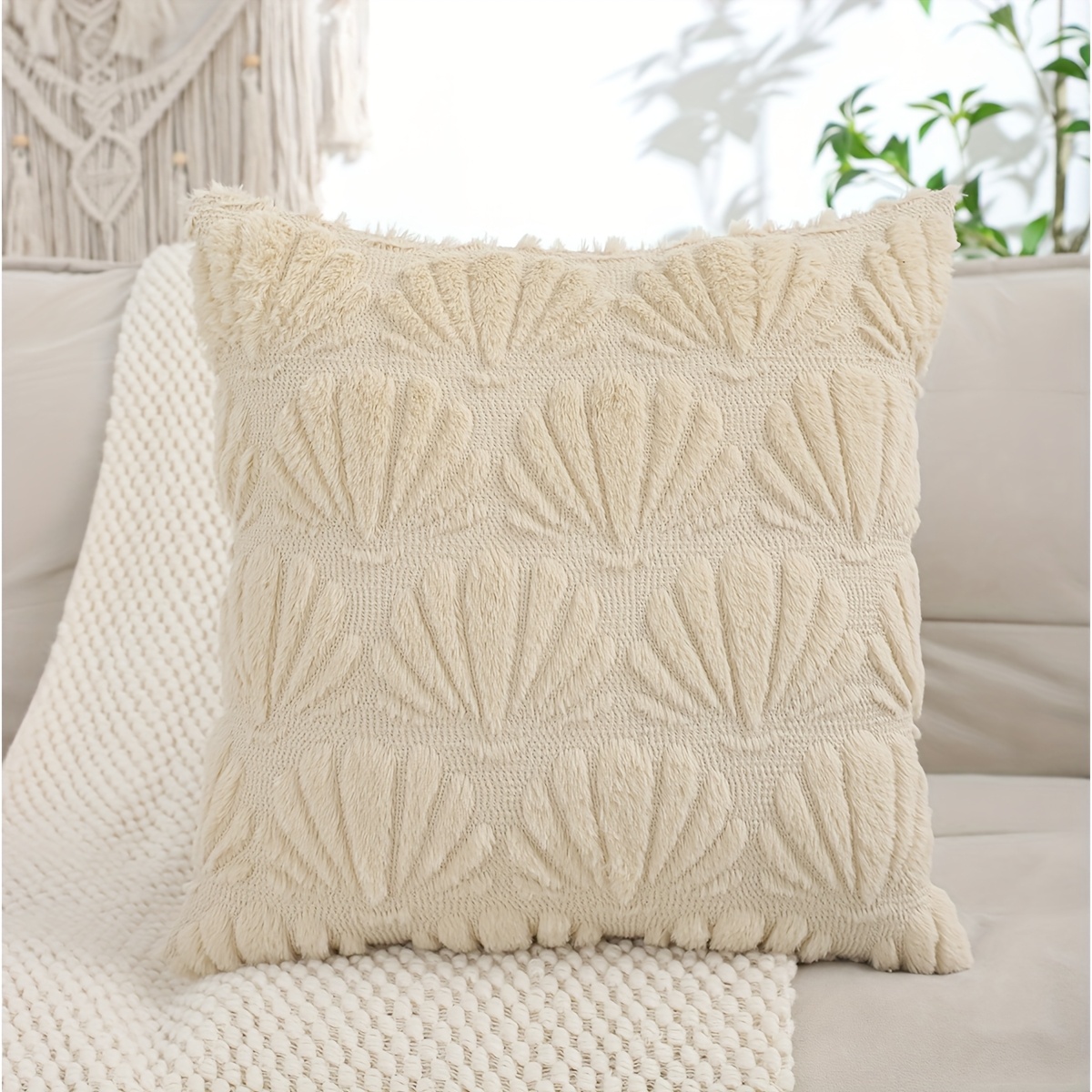 1pc Summer Pillowcase Starfish Octopus Shell Plush Quilting Embroidery