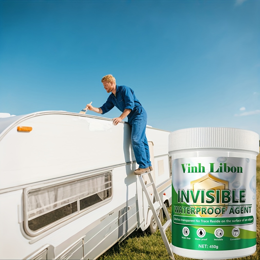 TEMU Rv Roof Sealant Is Used For Leak Repair And Surface Maintenance In Vehicles And Indoor Use - Quick-drying, Heat-resistant, Long-lasting Protection, And With Tools