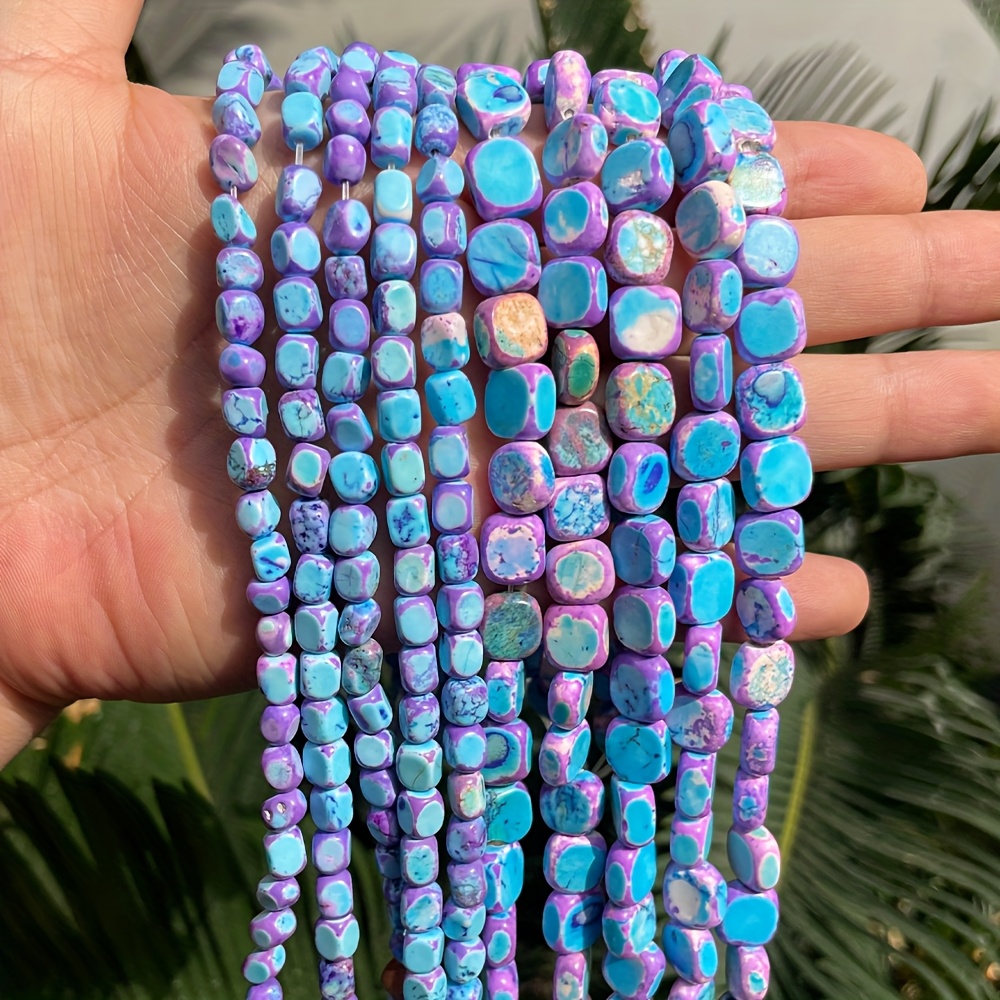 Flat Cuboid Shape Stone Beads for Jewelry Making