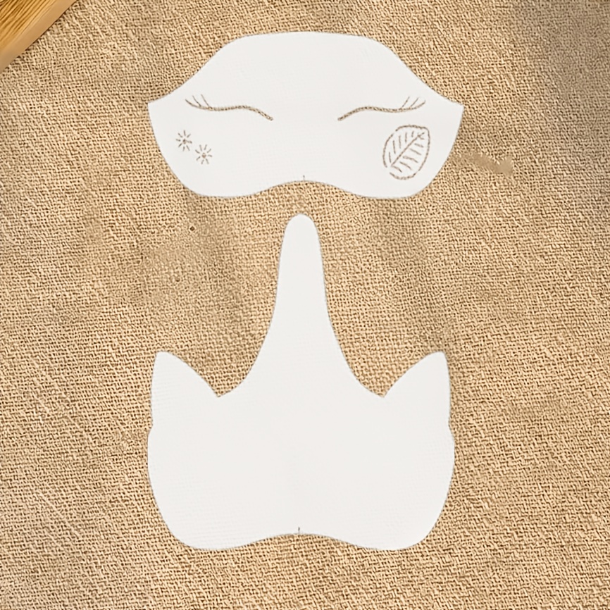 TEMU Plantillas de estarcido de zorro con gafas, 2 piezas - Plástico PET reutilizable para pintura de tela DIY, láminas de manualidades lavables y no