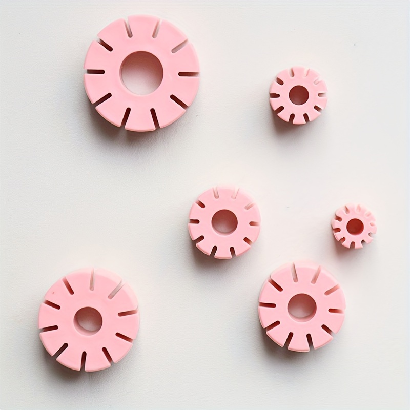 Image of 6pcs/set Hoop Earring Guide ( 10 Holes) Polymer Clay Hoop Shaper And Size Guide Hoop Shape Guidejewellery Clay Earring Making Tools Hoop Earring Guide 6 Sizes Clay Tools