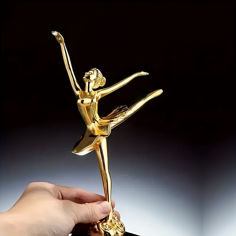 E-shop 1 Stück Balletttänzerin-Dekoration – Elegante Ballerina-Statue mit dynamischer Tanzpose, Deko für Zuhause, Büro, Café oder Theater – Ideales