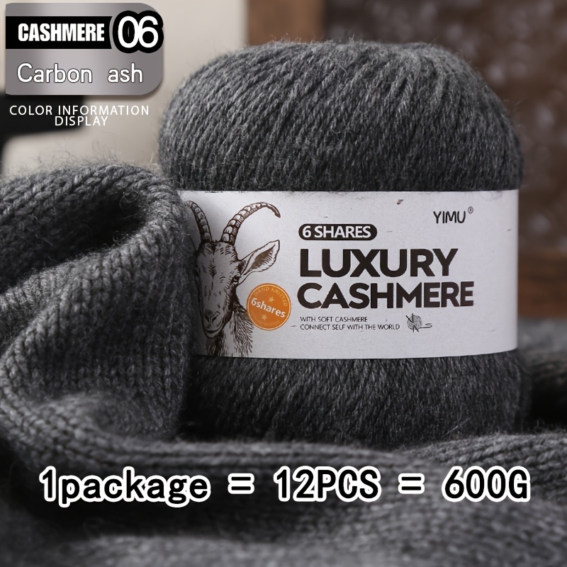 TEMU 6 Strands Of Cashmere Yarn, 100.00% Cashmere Yarn, Soft And Warm Yarn, Diy Hat, Scarf, Sweater, Woolen Pants
