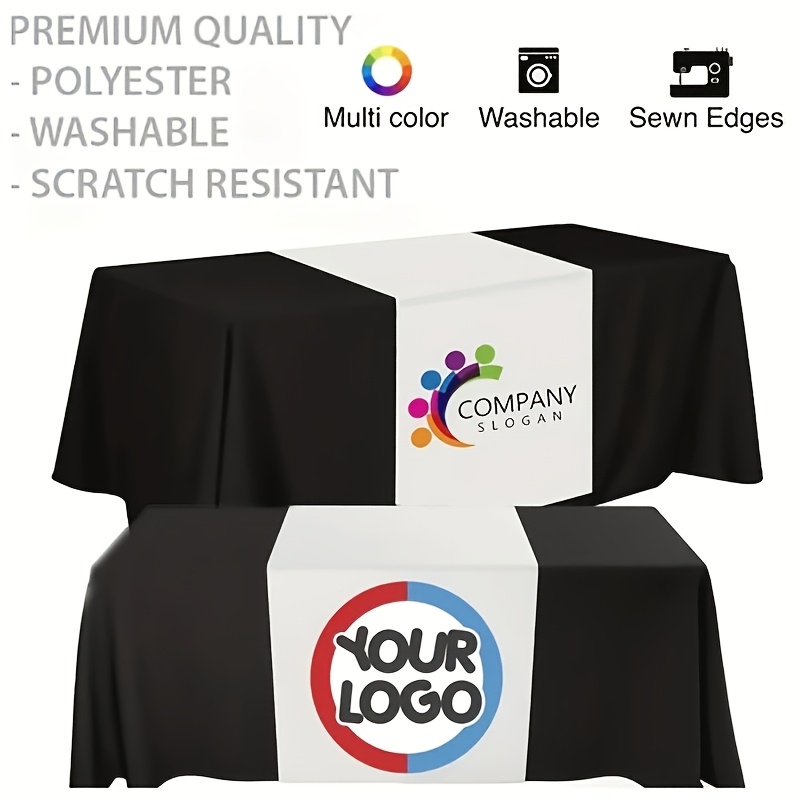 TEMU Custom Personalized Tablecloth, With Logo Photo Name, Custom Banner, , Website, For Trade Show Events, Anniversary, Birthday, Party Table