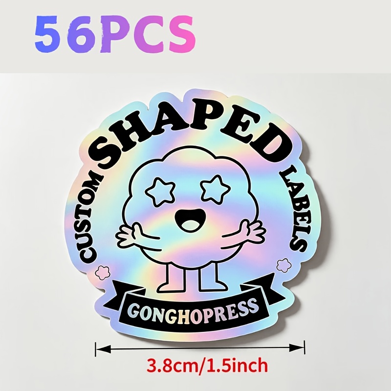 Personalized Custom Irregular Holographic Rainbow Stickers