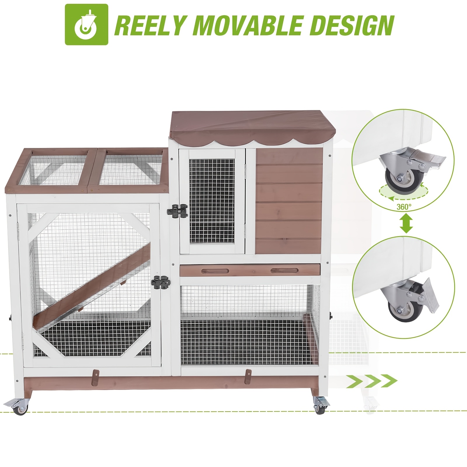 FEIFIRE Indoor and Outdoor Cage-Free System with Sliding Trays