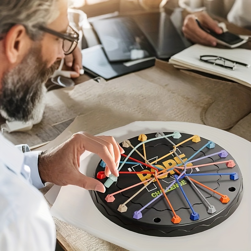 Colorful Rope Challenge Board Game - Enhances Logical Thinking & Creativity, Ideal for Teens & Family Fun, Perfect Gift for Valentine's Day, Thanksgiving, Christmas & New Year, Teen Puzzle Game | Strategy Game | Flexible Rope Pieces