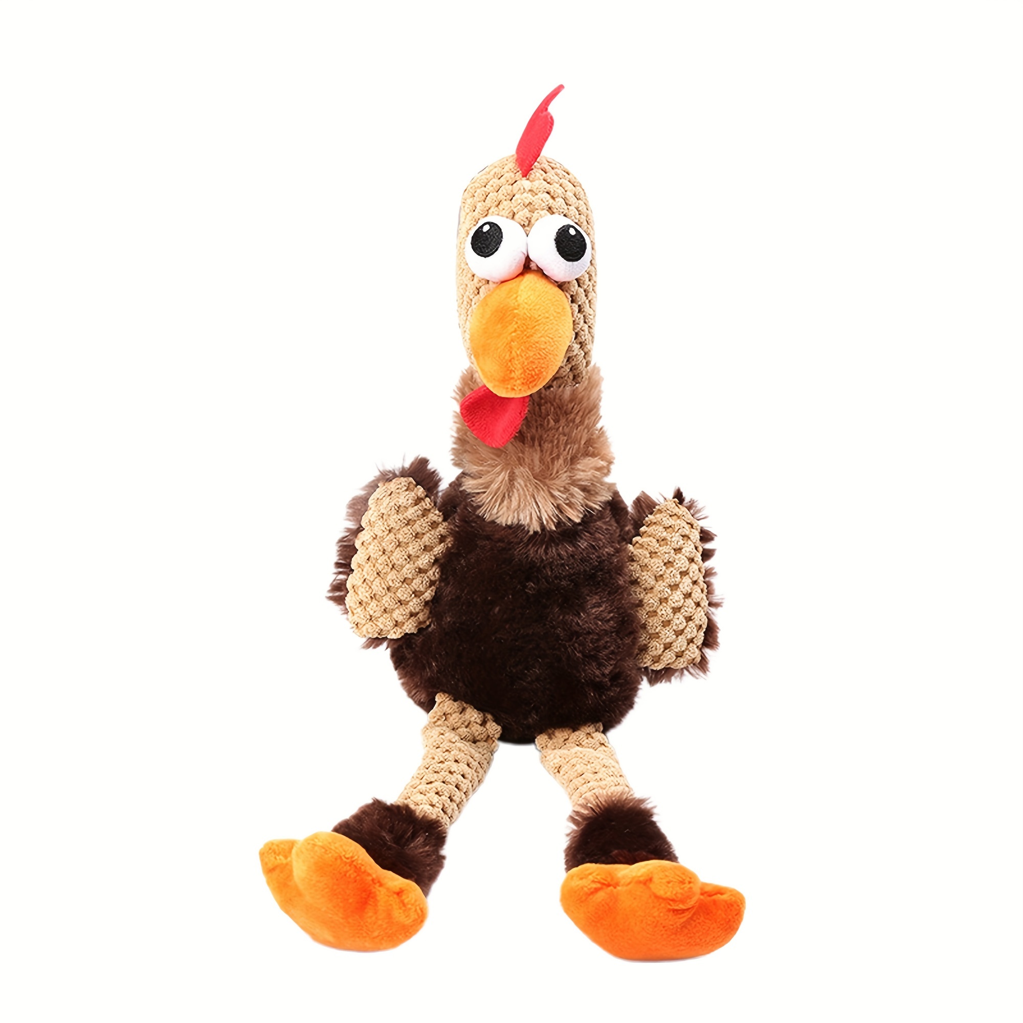 

Christmas Turkey Plush Dog Toy With - Chew And Teething Toy For All Breeds, Cartoon, Boredom