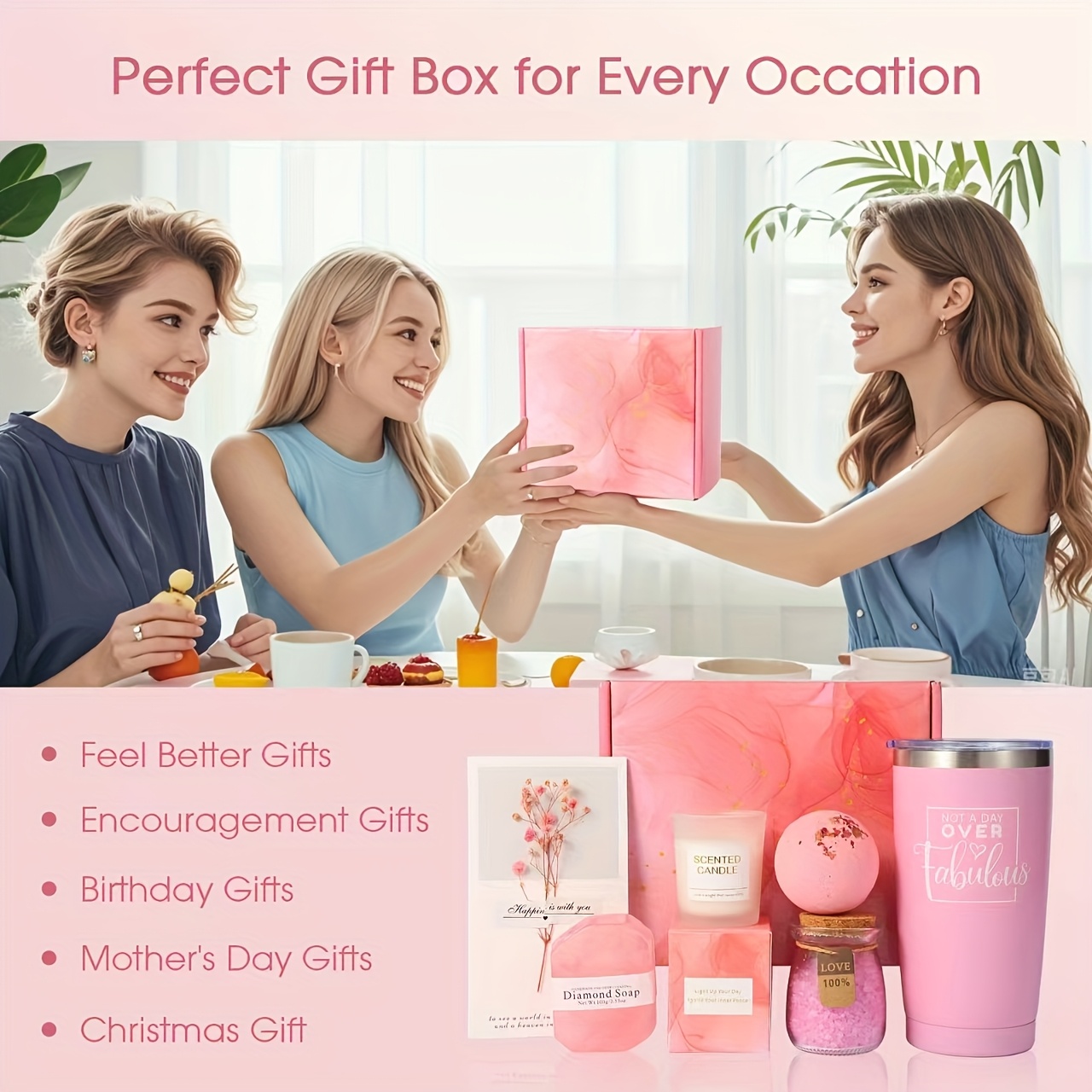 Valentines Day Gifts for Women/ Her, Birthday Gifts for Women, Self Care Gifts Get Well Soon Gifts, Bath Sets for Women Gift, Ocean Relaxing Spa Gifts Basket Care Package, Her Friends Sister Wife, Valentines Gift Basket, Bath Spa Gift Set for Women