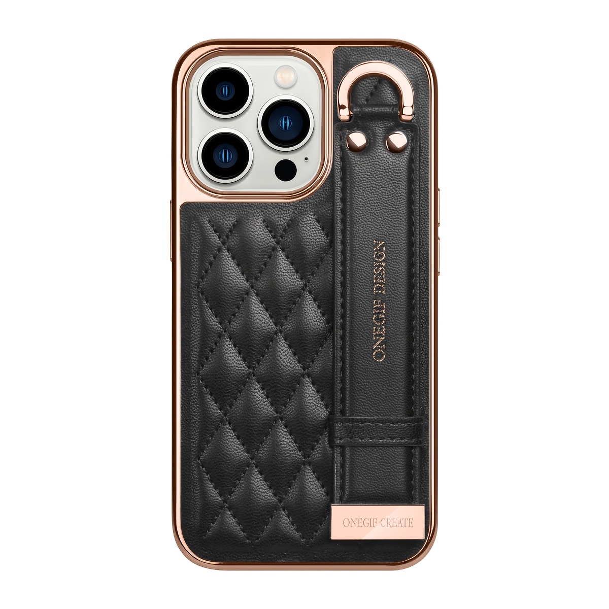 TEMU Phone Case - Mobile Phone Case Made Of Microfiber Faux Leather, Featuring A Microfiber Lining And A Wrist Strap Holder, Suitable For Iphone 15,