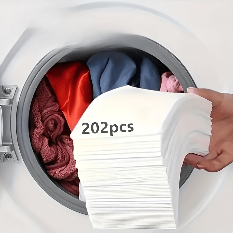 TEMU Lot de 202 pièces de chiffons absorbants -décoloration pour linge, prévient le transfert de teinture et protège les vêtements de la décoloration