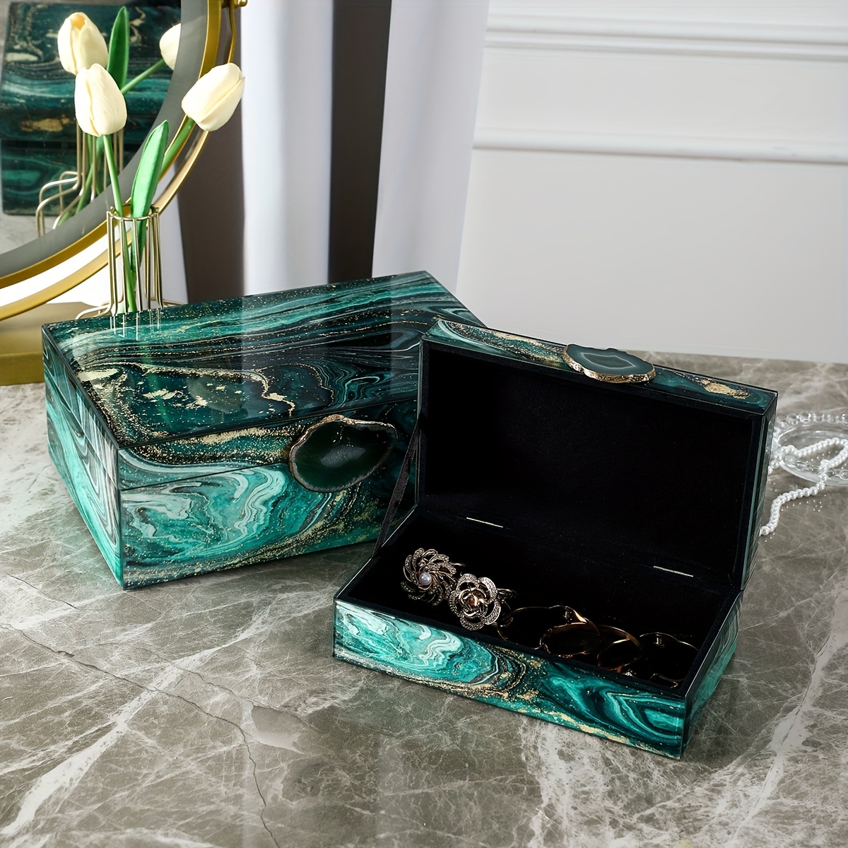accessories jewelry box storage box jewelry case cosmetic box tool box glass box high end box fashionable accessories household items household box jewelry boxes Product details 2