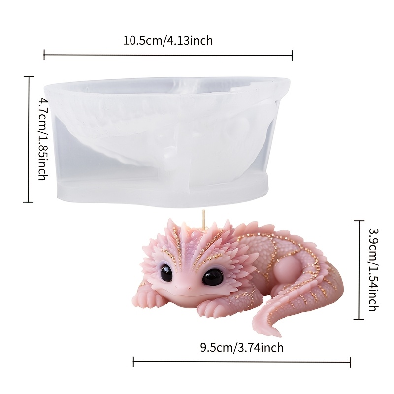 Image of 1pc Reusable Flexible Silicone Dragon Molds Suitable For Resin Casting - Dragon Wax Molds For Diy Crafts, Collectible Figurines, Candle Making, For Beginner-friendly Dragon Shaping, Resin Art Decor