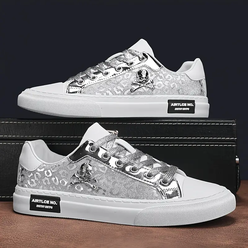 fashionable low top sneakers with skull design and casual and hiking details 5