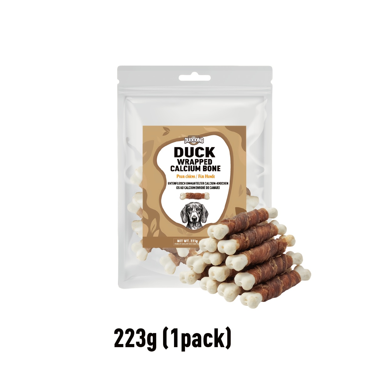 Duck Wrapped Bones Dog Treats - Tear Stain & Dental Chews For Dogs - Easy To , Rich In Fatty - Rawhide-free High Protein Training Snacks