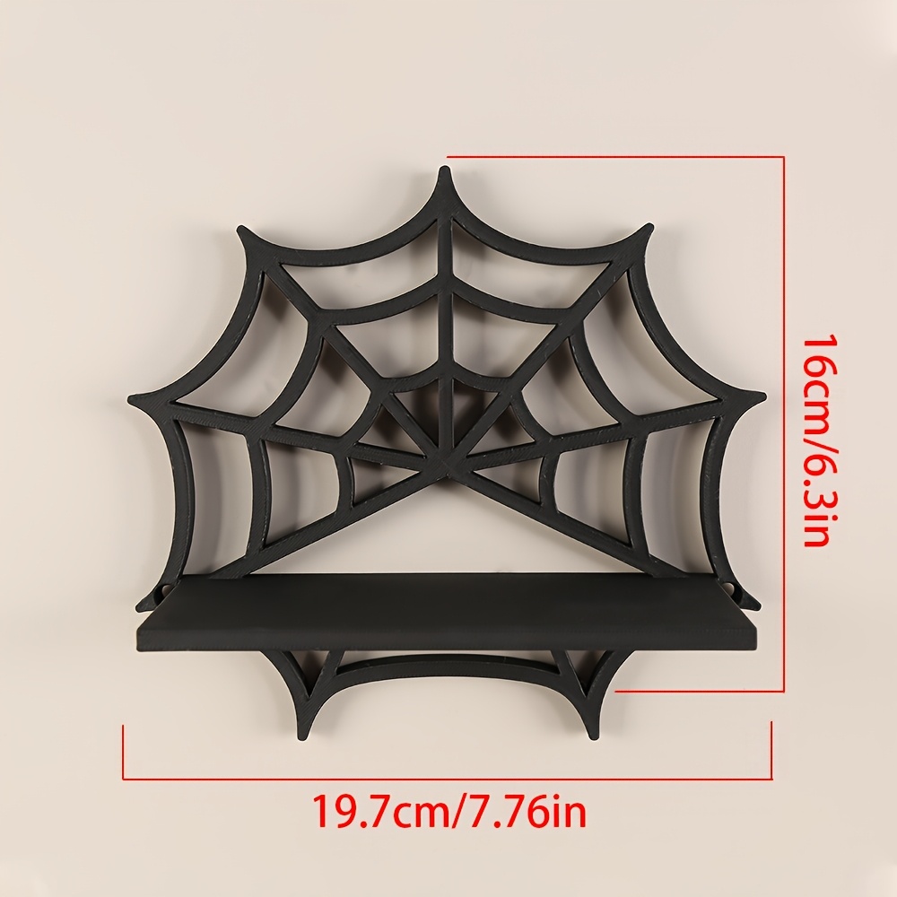 Gothic Web Shelf With Pattern, Halloween Gift, Home Decoration, Suitable For Entryway, Living Room, Kitchen, Bedroom