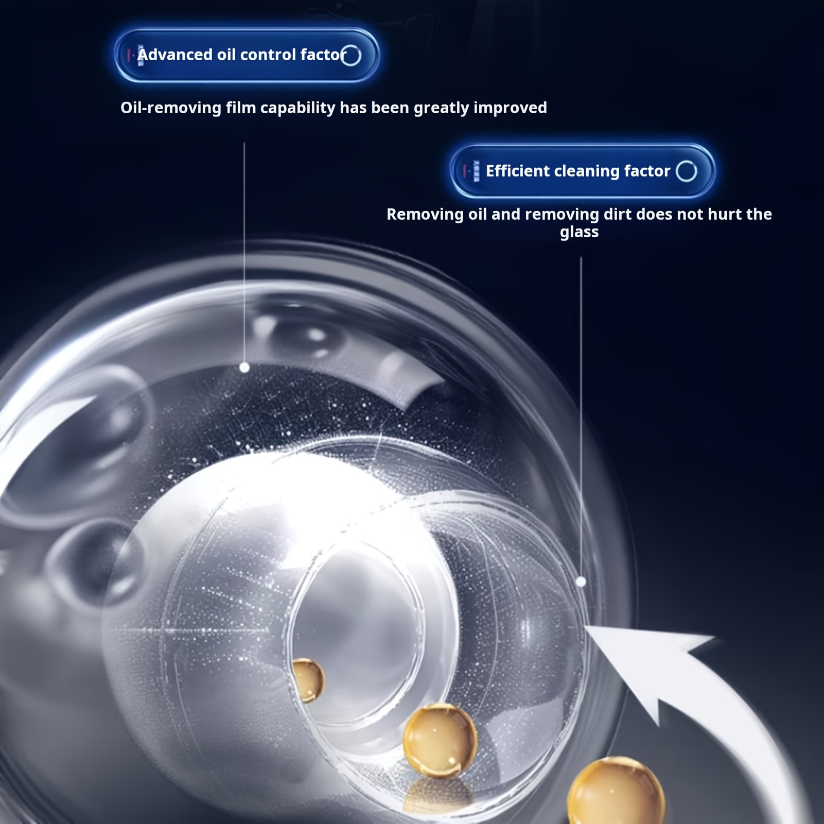 universal car glass oil film remover with foam applicator   cleaning solution 120ml reusable   type brush for   details 6