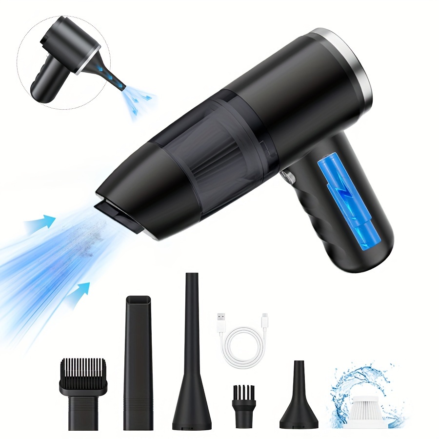 TEMU Handheld Cordless Vacuum Cleaner With High Power, Long , Strong Suction, Multiple Accessories, Suitable For Car Dust Removal, Household Hard