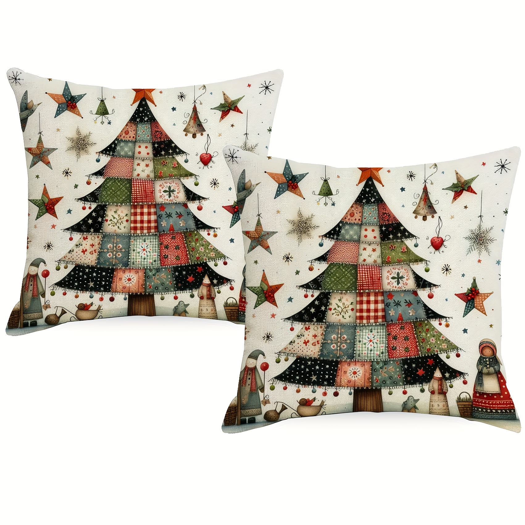 

2pcs - Christmas , , , Cushion For , & Ornaments Pattern, 18x18
