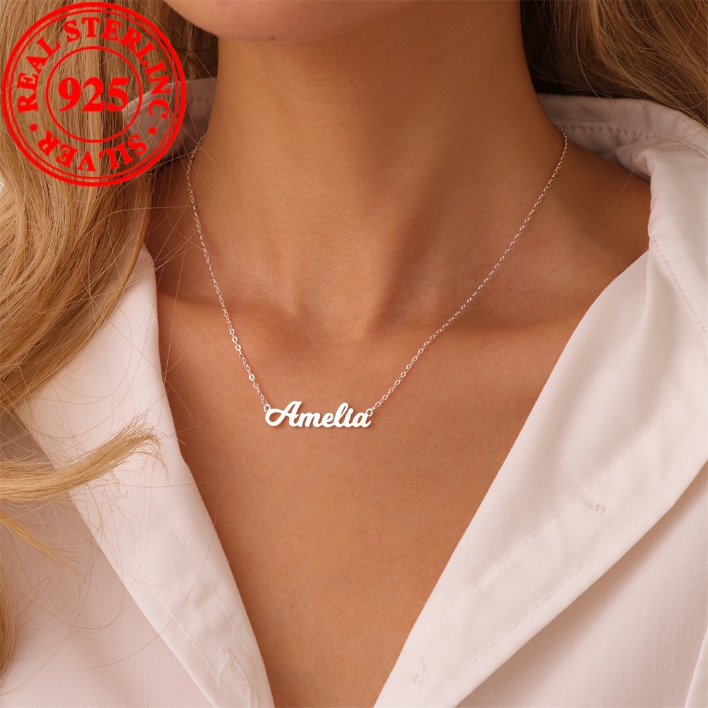 

4.5g S925 18k Gold Pendant Necklace, Personalized Necklace Women's Jewelry For Day And ( English, Languages Translated To English)