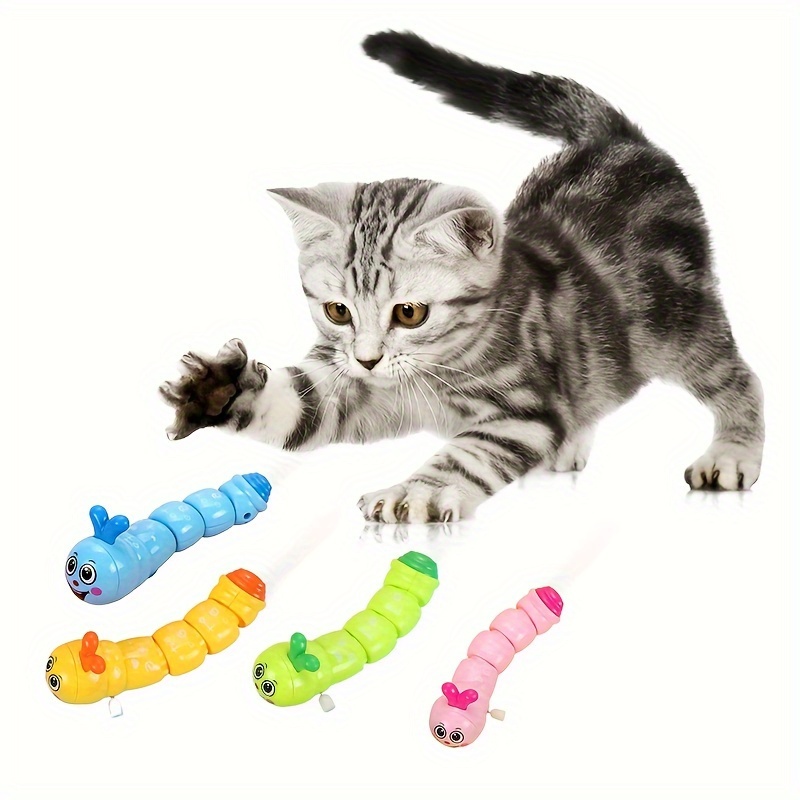 

Interactive For Cat Toy - Wiggle Bug For Kittens, Plastic, Battery-free, Assorted Colors