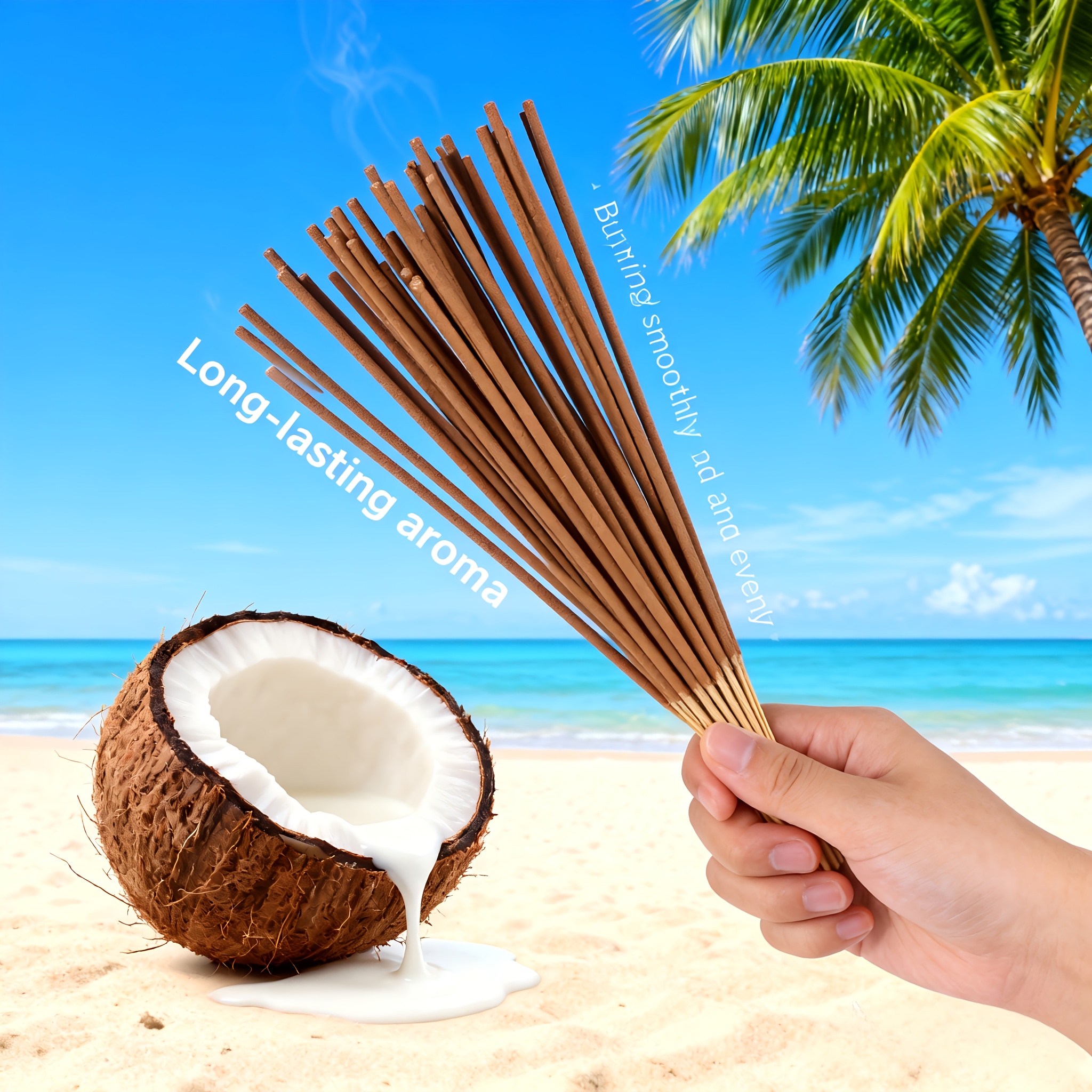 31/62/127 piezas de Varillas de Incienso de  y Vainilla | Varillas Hechas a Mano con Tiempo de Combustión de 30-40 Minutos | Aroma Exótico de Leche de  para Fragancia del Hogar | Adecuado para Dormitorio, Sala de Estar, Cocina, Oficina, Balcón y Camping | Ideal para Yoga, Meditación y Ambiente de