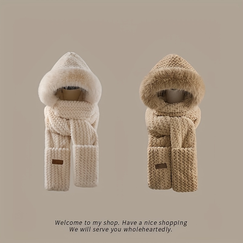 

Hat, & Gloves Set - Fur Ear For And