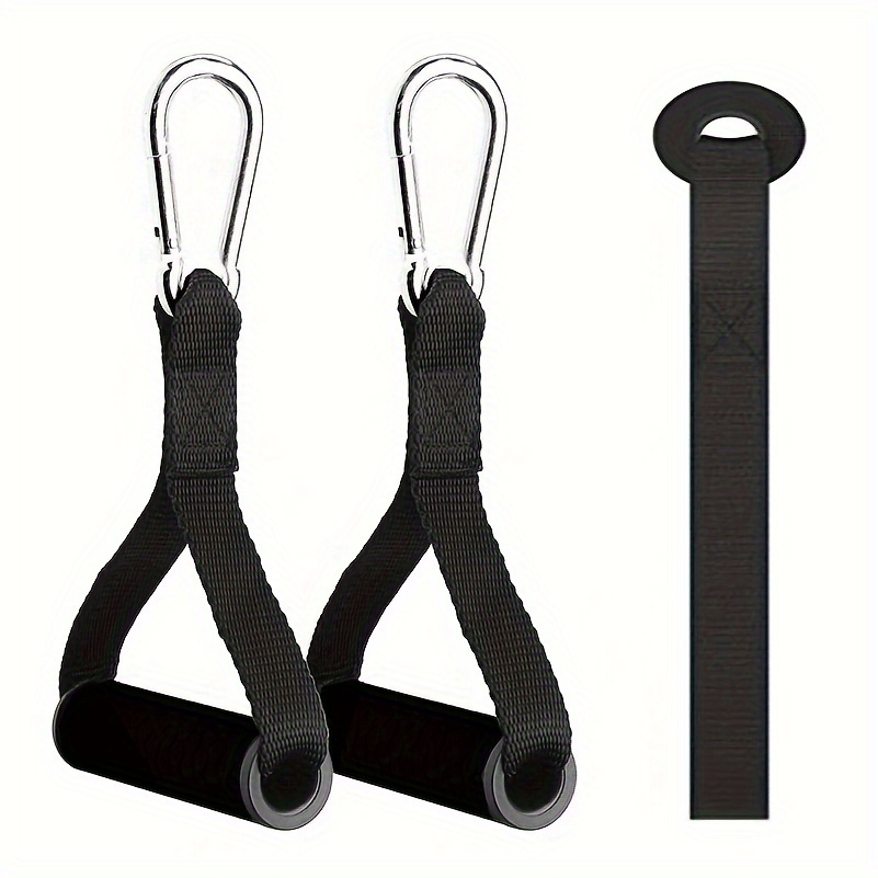 2pcs Hook Handle Rod Handle Pilates Bands Handles Workout Handle Strength  Training Ring Non Training Handle Gym Handle Steel Fitness TPR Rubberized