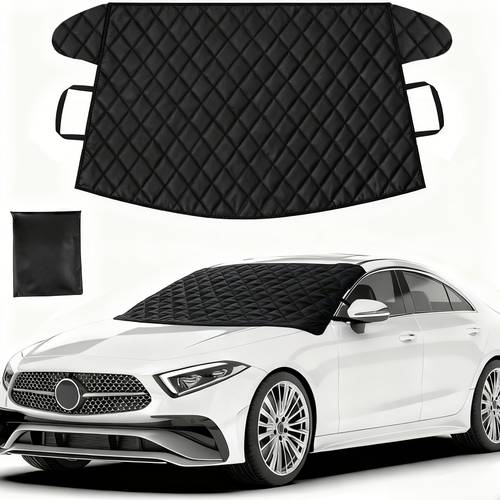 winter snowproof windshield cover car windshield snow cover thickened windshield frost cover windshield snow and ice cover summer front windshield sunshade sunshade and heat insulation for most car models 1pc